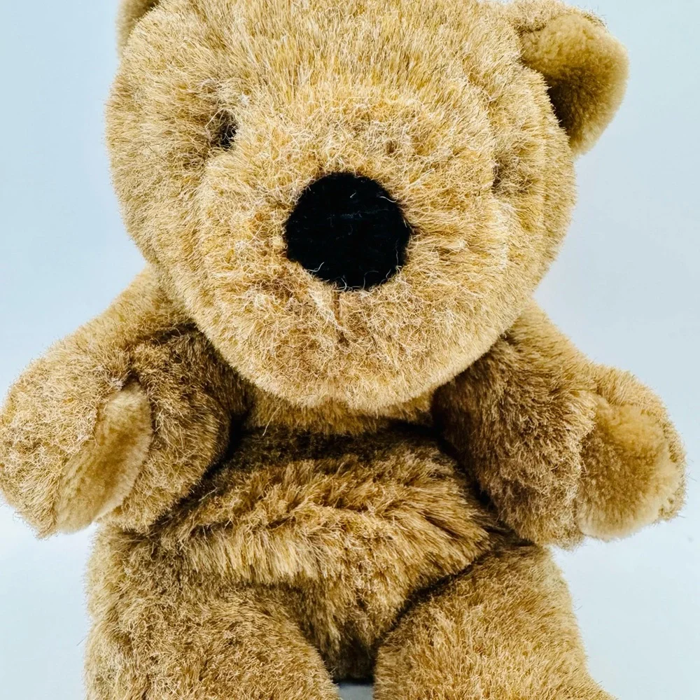 Vintage 1982 GUND Soft Brown Plush Sitting Teddy Bear 9” Tall EUC‎
